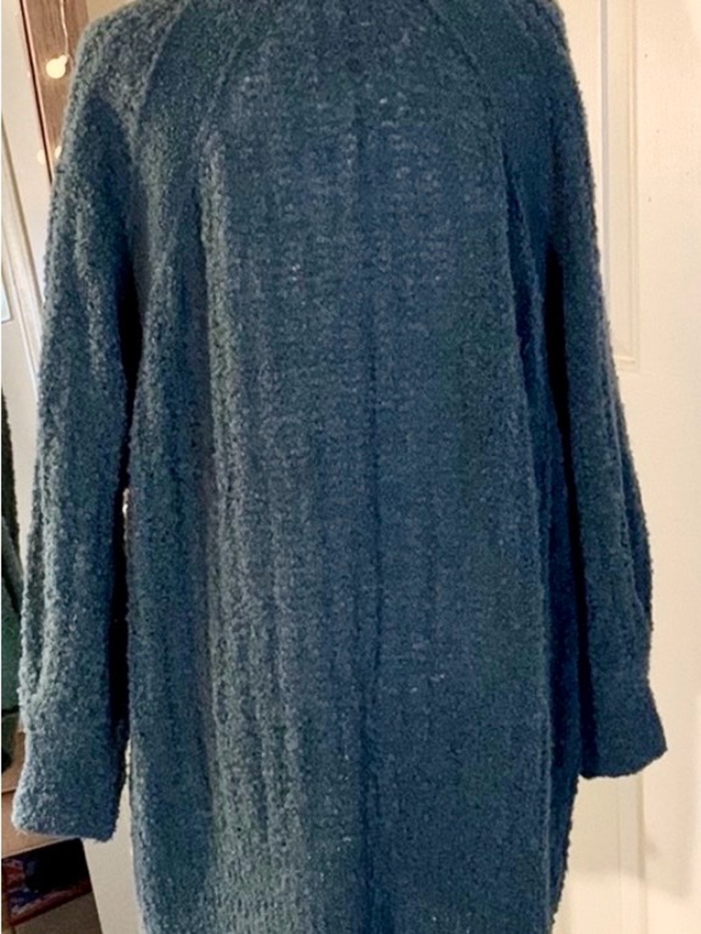 Free People Teal Open-Front Chunky Cardigan - Picture 6 of 9